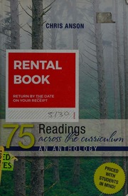 75 Readings Across The Curriculum An Anthology Anson Christopher M