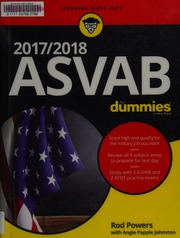 20172018 Asvab For Dummies Powers Rod Author Johnston Angie