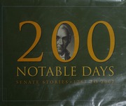 200 Notable Days Senate Stories 1787 To 2002 Baker Richard A