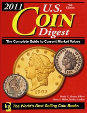 2011 Us Coin Digest The Complete Guide To Current Market Values 9th Ed Harper