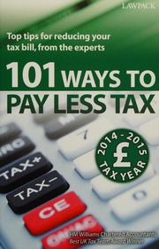 101 Ways To Pay Less Tax 201415 H M Williams Accountants