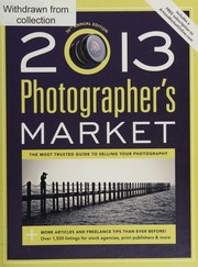 2013 Photographers Market Bostic Mary Burzlaff 1982 North Light Books Firm