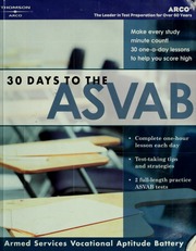 30 Days To The Asvab 1st Ed Bernbach Linda Wall Charles A