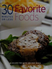 30 Minutes Or Less Favorite Foods Bridgewater Book Company