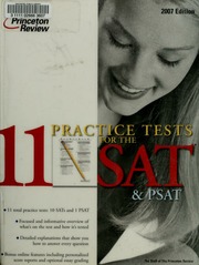 11 Practice Tests For The Sat Psat 2007 Ed Princeton Review Firm