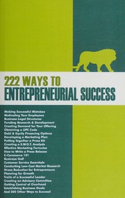 222 Ways To Entrepreneurial Success 1st Edition Mcginty Brendan