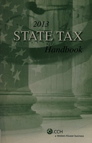 2013 State Tax Handbook Bjur Timothy P 1962 Cch Incorporated