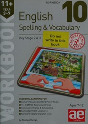 11 English Spelling Vocabulary Advanced Level Workbook 10 Curran Stephen C