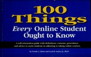 100 Things Every Online Student Ought To Know 2nd Edition Christ