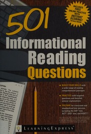 501 Informational Reading Questions Learningexpress Organization