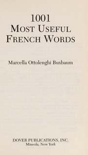 1001 Most Useful French Words None Buxbaum Marcella Ottolenghi