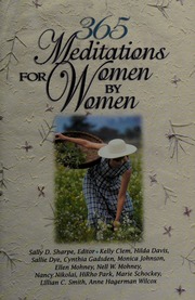 365 Meditations For Women By Women Sharpe Sally D 1964 Editor