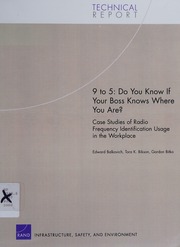 9 To 5 Do You Know If Your Boss Knows Where You Are Case Studies Of Radio Frequency Identification Usage In The Workplace Balkovich