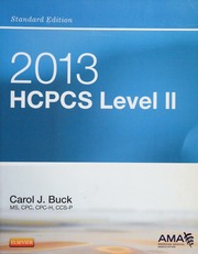 2013 Hcpcs Level Ii None Standard Ed Buck Carol J None American Medical Association