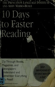 10 Days To Faster Reading Abby Marksbeale