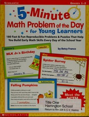 5minute Math Problem Of The Day For Young Learners 180 Fast Fun Reproducible Problems Puzzles That Help You Build Early Math Skills Every Day Of The School Year Franco