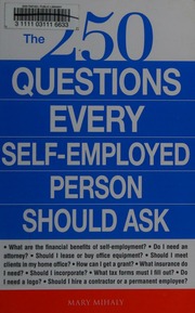 The 250 Questions Every Selfemployed Person Should Ask Mihaly