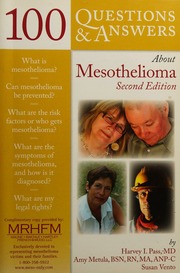 100 Questions Answers About Mesothelioma 2nd Ed Various