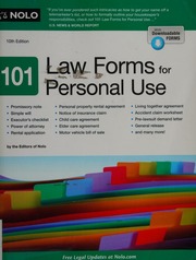 101 Law Forms For Personal Use 9th Edition Nolo Firm