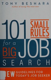 101 Small Rules For A Big Job Search New Guidelines For Todays Job Seeker Beshara