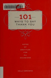101 Ways To Say Thank You Notes Of Gratitude For All Occasions Revised Edition Browne