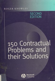 150 Contractual Problems And Their Solutions 2nd Ed Knowles