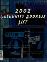 2002 Deluxe Celebrity Address List Over 13000 Accurate Celebrity Addresses Of Almost Every Public Figure Imaginable Celebrity Addresses Online Firm
