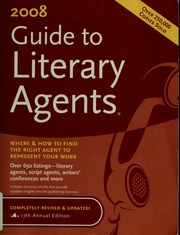 2008 Guide To Literary Agents 17th Annual Ed Completely Rev Updated Sambuchino