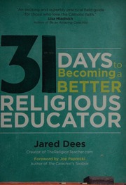 31 Days To Becoming A Better Religious Educator Dees Jared