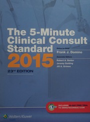 The 5minute Clinical Consult Standard 2015 Domino Frank J Editor Baldor