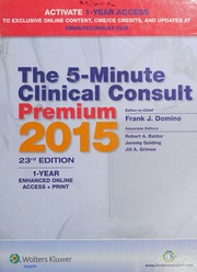 The 5minute Clinical Consult Premium 2015 Domino Frank J Editor Baldor