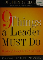 9 Things A Leader Must Do Cloud Henry