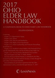2017 Ohio Elder Law Handbook A Companion Book To Ohio Family Law Handbook Ohio Lexisnexis Firm