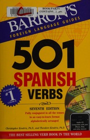501 Spanish Verbs Fully Conjugated In All The Tenses In A New Easytolearn Format Alphabetically Arranged Kendris