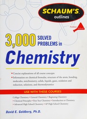3000 Solved Problems In Chemistry Goldberg David E David Elliott