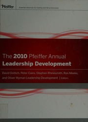 The 2010 Pfeiffer Annual Leadership Development Various Author