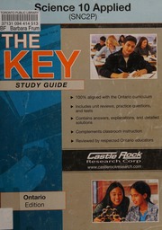 The Key Student Study Guide Science 10 Applied Ontario Ed Rao