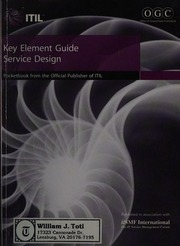Key Element Guide Service Design Great Britain Office Of Government Commerce