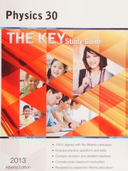 The Key Student Study Guide Physics 30 2013 Alberta Edition Rao