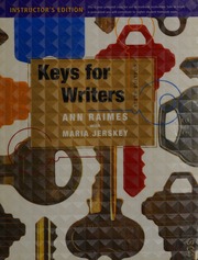 Keys For Writers 6th Ed Instructors Ed Raimes Ann 1938 Jerskey