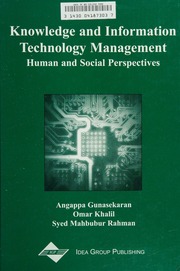 Knowledge And Information Technology Management Human And Social Perspectives Gunasekaran