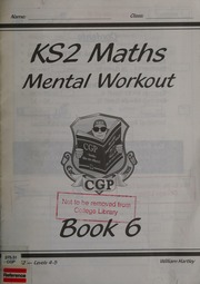 Key Stage Two Maths Mental Workout Year 6 Hartley William