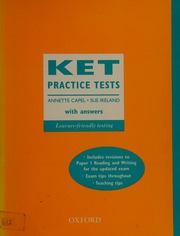 Ket Practice Tests With Answers Rev Ed Edition Capel Annette