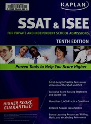 Ssat Isee For Private And Independent School Admissions Cohen