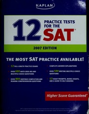 12 Practice Tests For The Sat Rev Edition Kaplan Inc