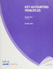 Key Accounting Principles An Introductory Financial Accounting Course Third Edition Joffe