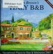 Karen Browns Italy B B 2007 Rev Ed Edition Franchini Nicole