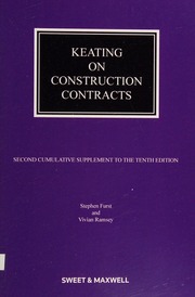 Keating On Construction Contracts Keating Donald Author Furst