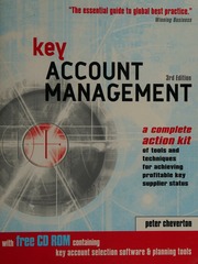 Key Account Management A Complete Action Kit Of Tools And Techniques For Achieving Profitable Key Supplier Status 3rd Ed Edition Cheverton