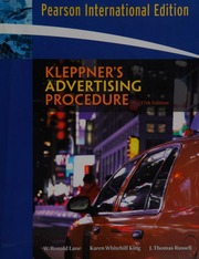 Kleppners Advertising Procedure Lane W Ronald 1940 King Karen Whitehill Russell